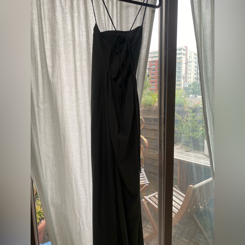 Dark green BHLDN bridesmaid dress